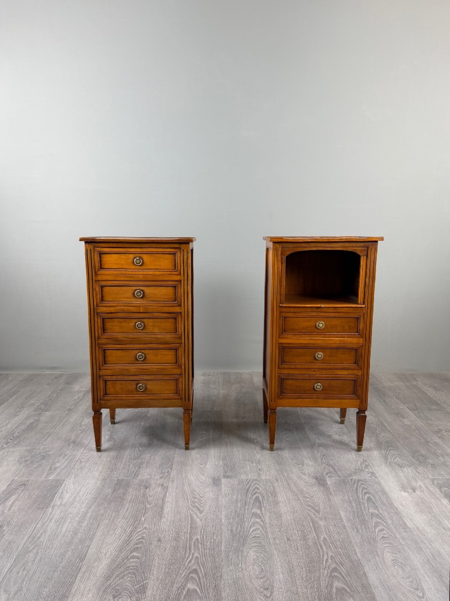 Pair Of Chest Of Drawers, Nightstands, Louis XVI Style, 19th Century-photo-6