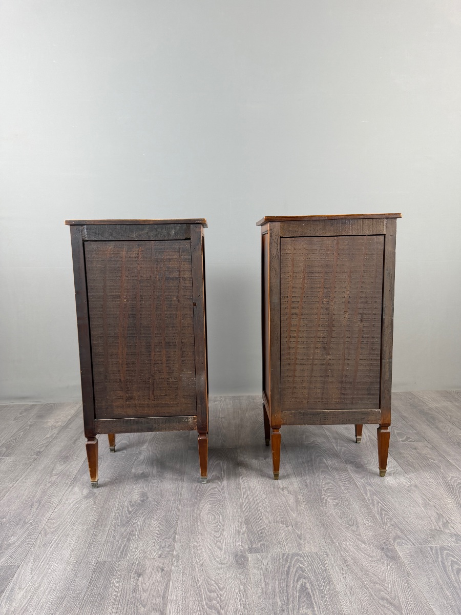 Pair Of Chest Of Drawers, Nightstands, Louis XVI Style, 19th Century-photo-8