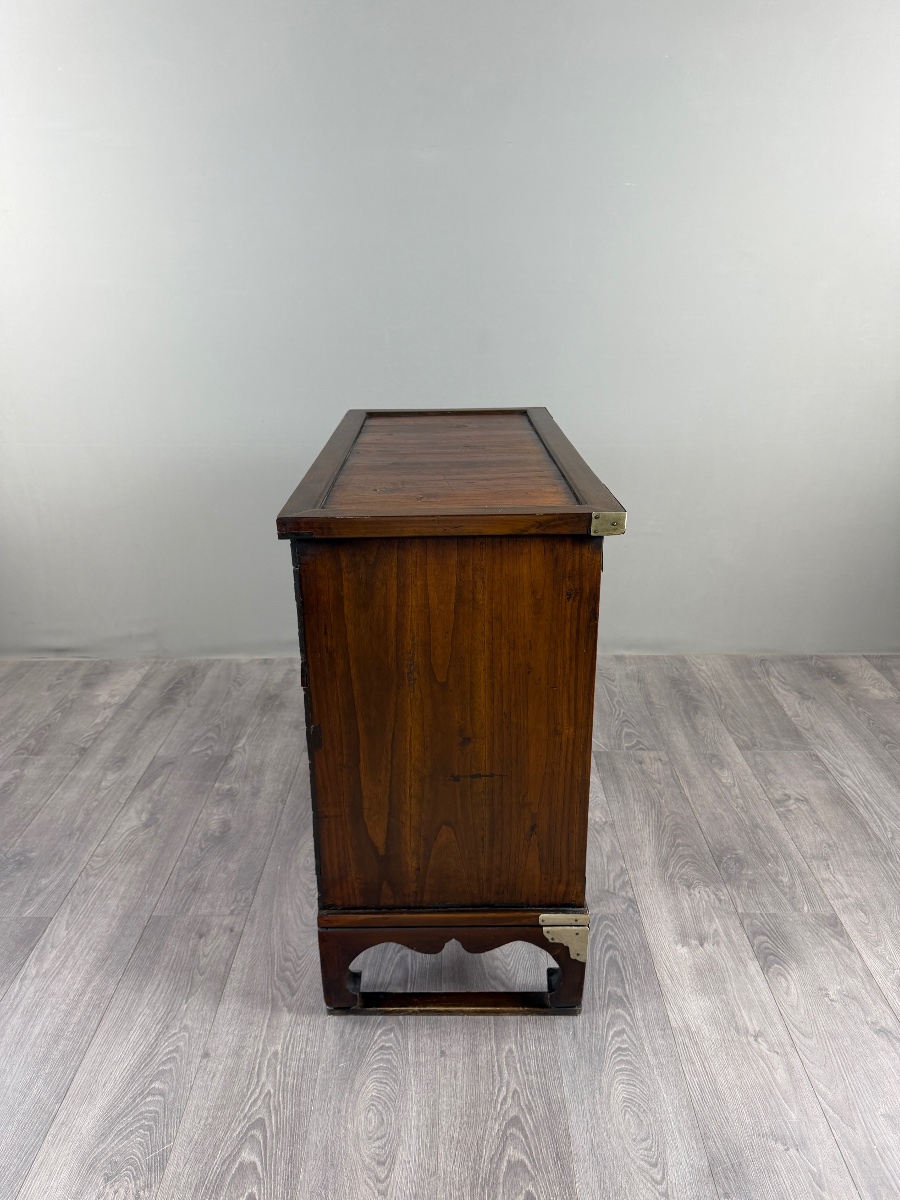 Asian Solid-wood Cabinet, 19th Century-photo-4