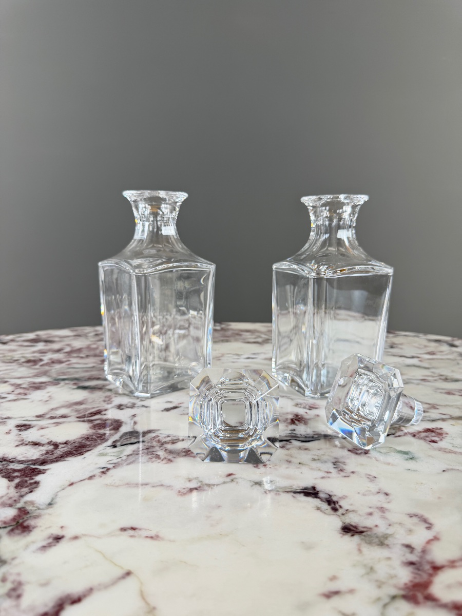 Paire de carafes en cristal de Baccarat, XXe Siècle-photo-3