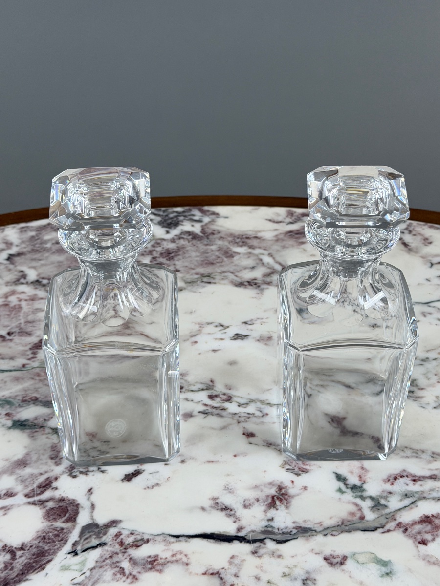 Paire de carafes en cristal de Baccarat, XXe Siècle-photo-2