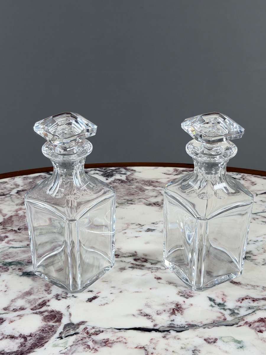 Paire de carafes en cristal de Baccarat, XXe Siècle-photo-4