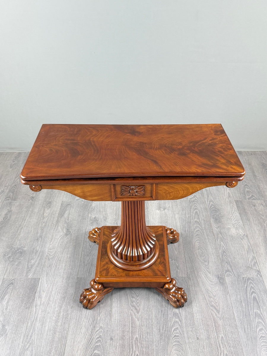 Mahogany Game Table, 19th Century-photo-2