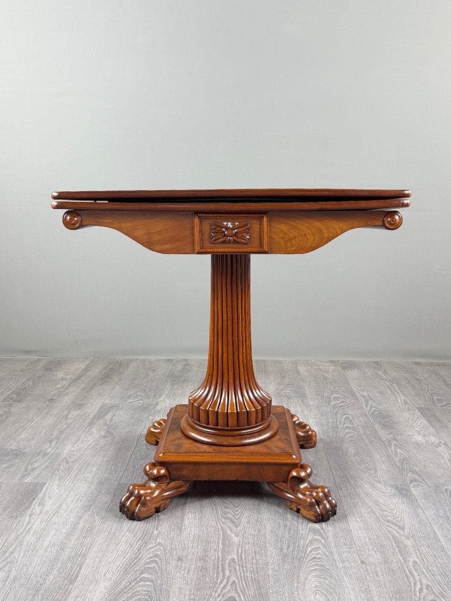 Mahogany Game Table, 19th Century-photo-3