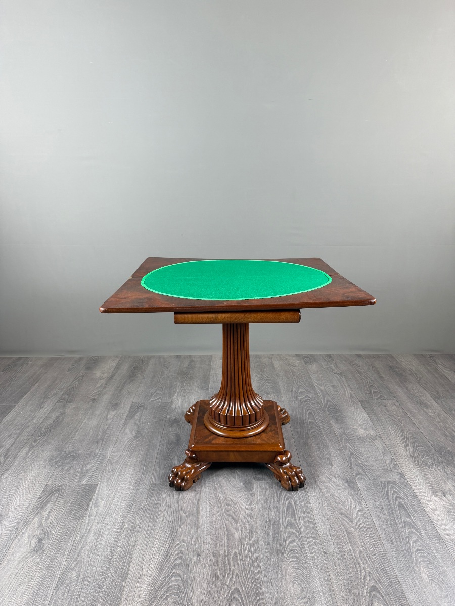 Mahogany Game Table, 19th Century-photo-4