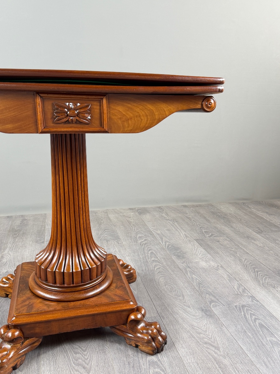 Mahogany Game Table, 19th Century-photo-1