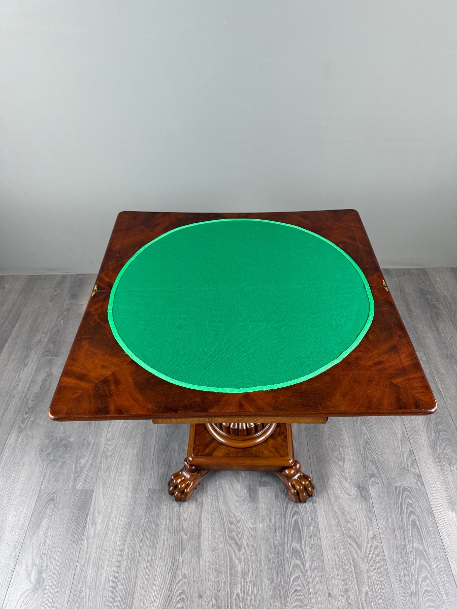 Mahogany Game Table, 19th Century-photo-4