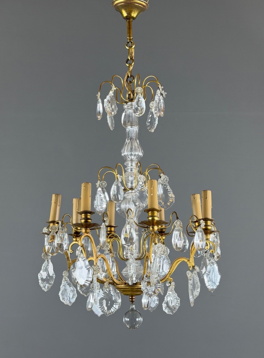 Louis XV-style Pendant Chandelier, 19th Century-photo-2