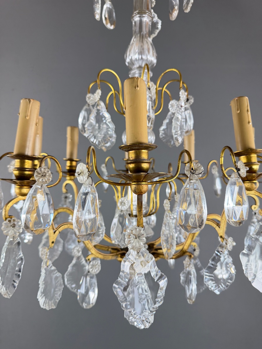 Louis XV-style Pendant Chandelier, 19th Century-photo-3