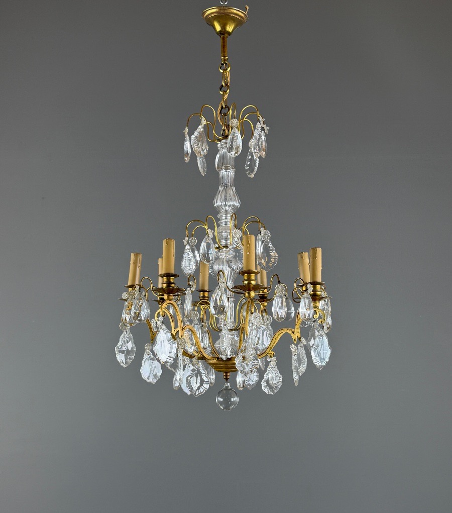 Louis XV-style Pendant Chandelier, 19th Century
