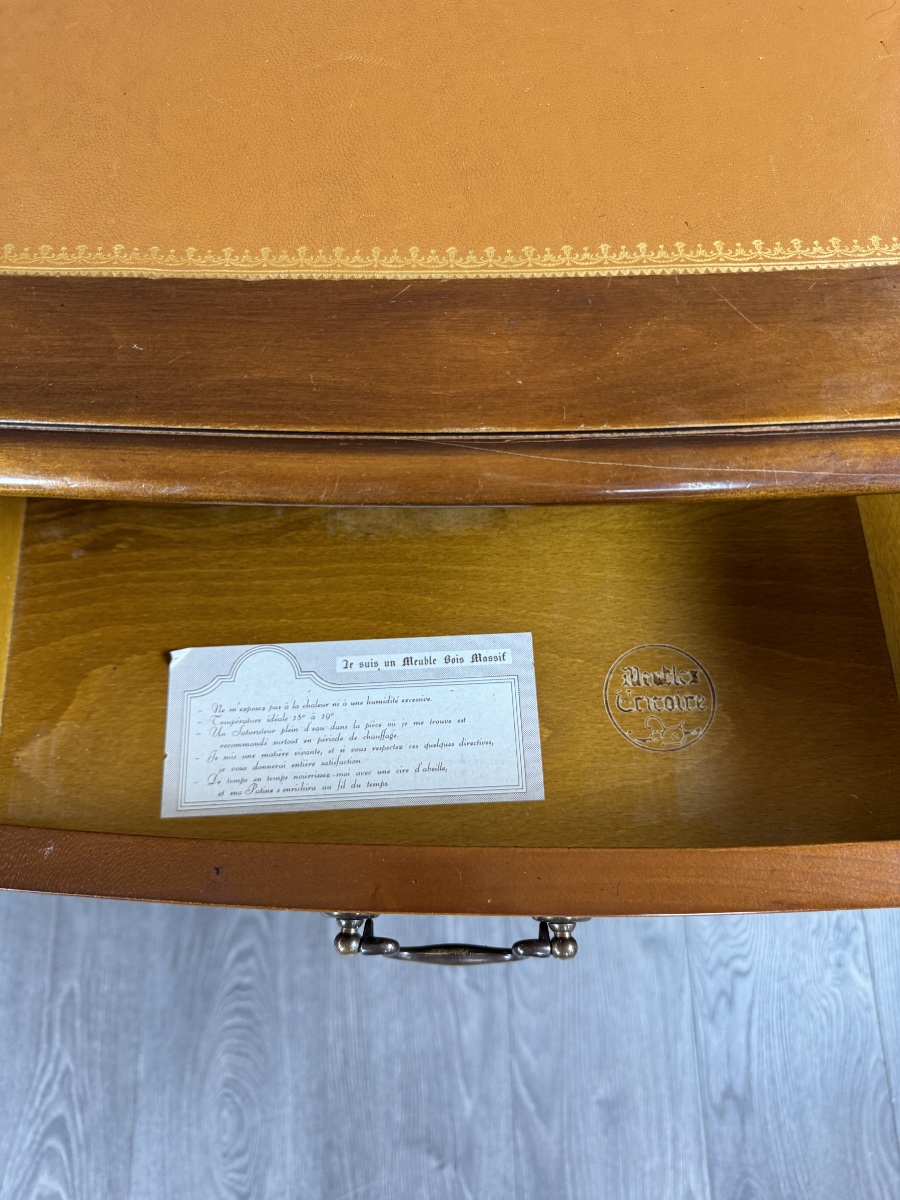 Flat Mahogany Desk In The English Style, 20th Century-photo-8