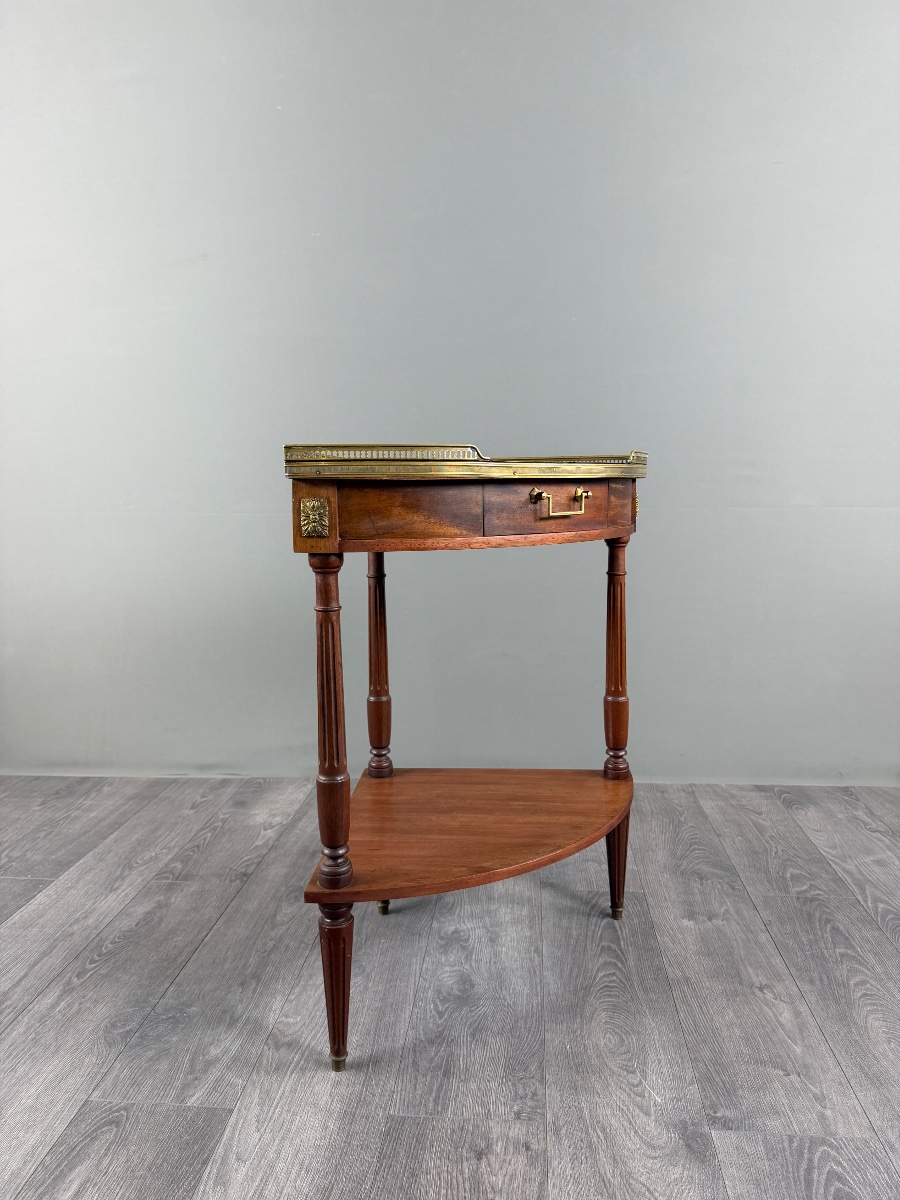 Table d’appoint d’angle de style Louis XVI, XIXe siècle-photo-4