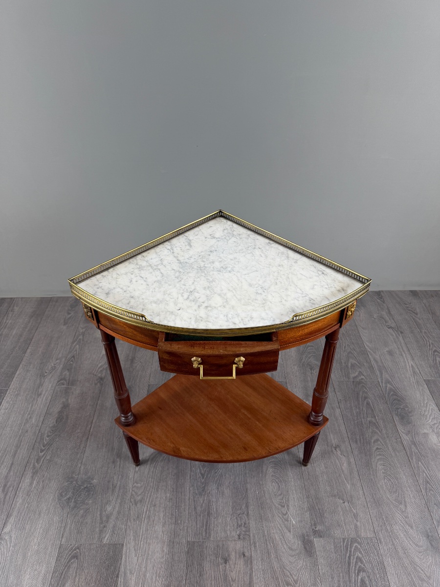 Table d’appoint d’angle de style Louis XVI, XIXe siècle-photo-1
