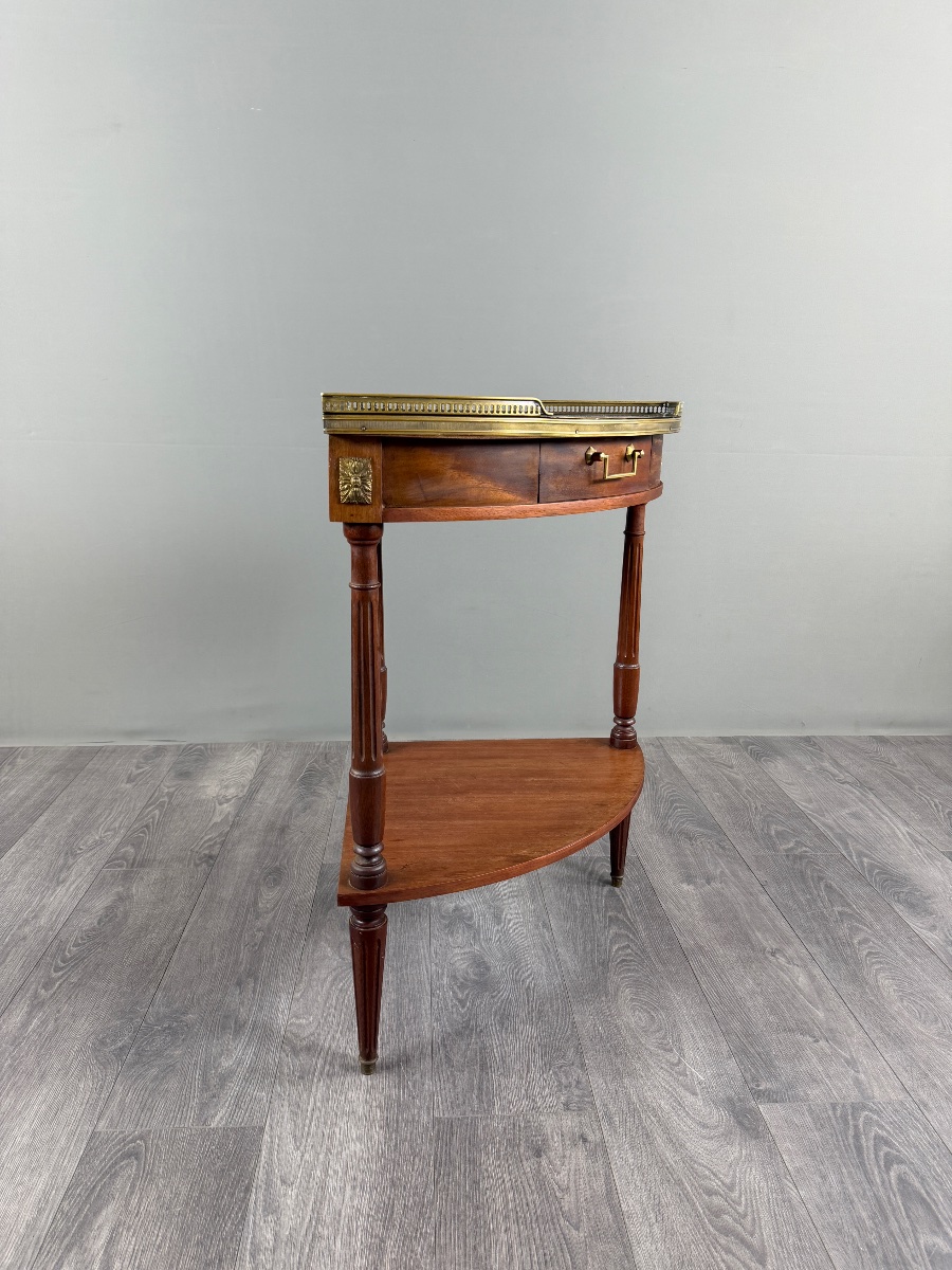 Table d’appoint d’angle de style Louis XVI, XIXe siècle-photo-3