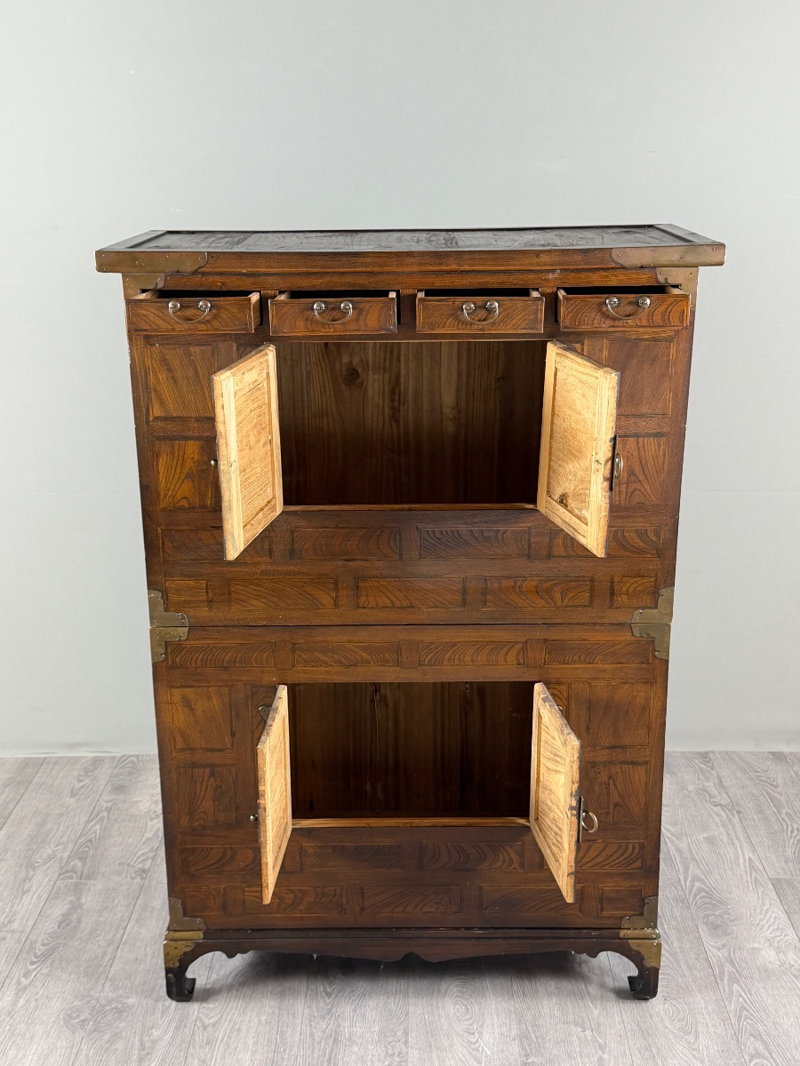 Cabinet coréen  à deux corps, XXe siècle-photo-3
