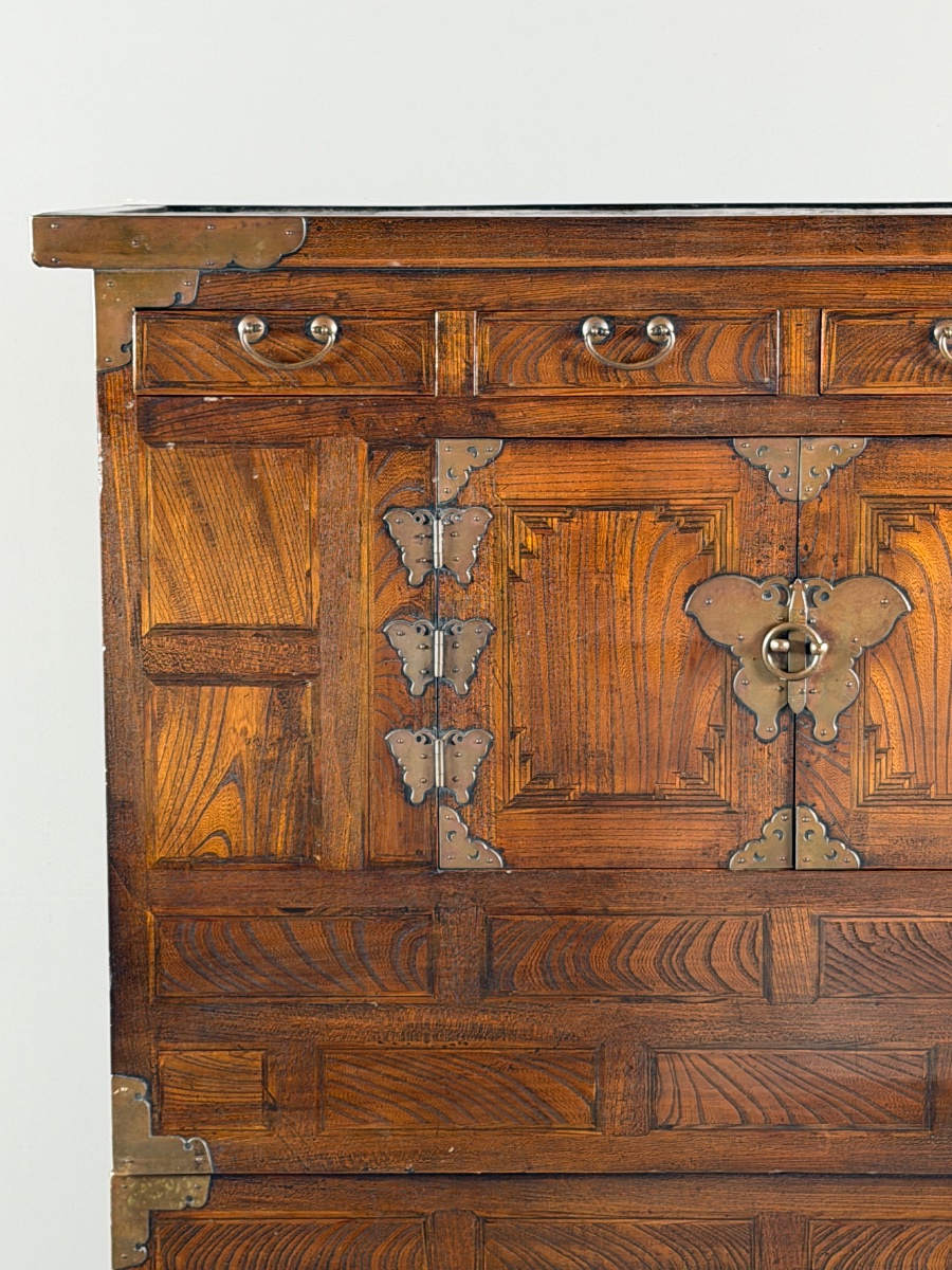 Cabinet coréen  à deux corps, XXe siècle-photo-3