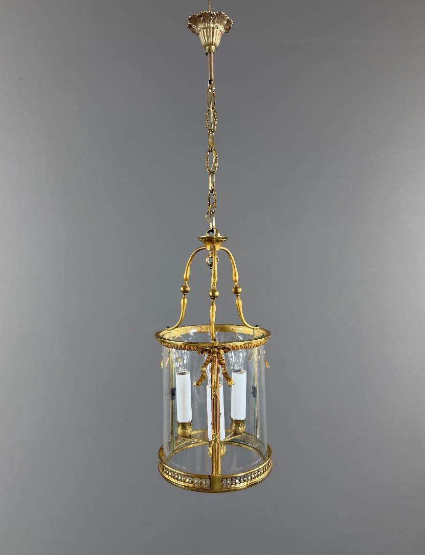Lanterne en bronze doré, XXe Siècle