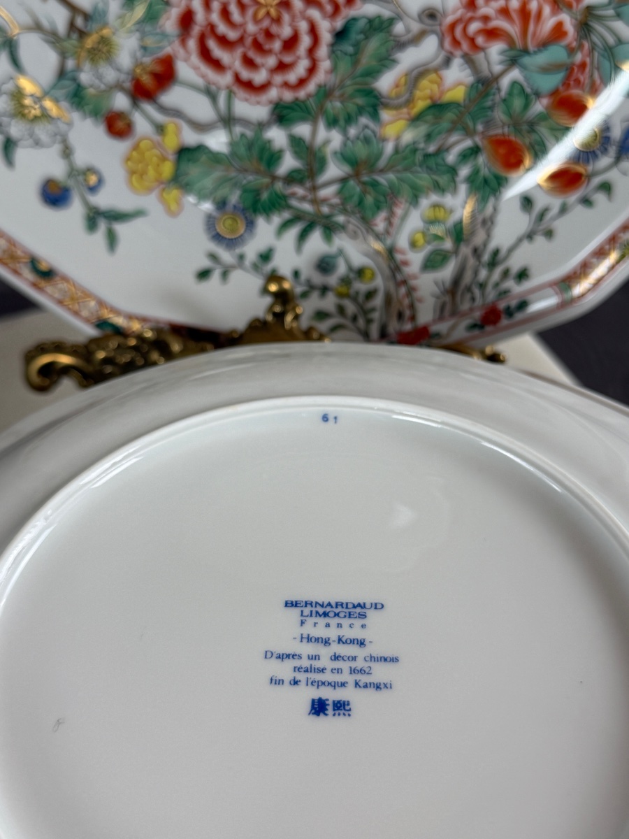 Bernardaud Limoges Dinner Service, “hong Kong” Model, 53 Pieces, 20th Century-photo-3