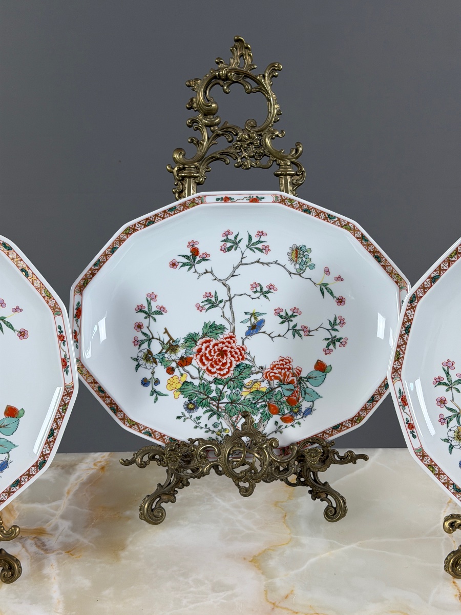 Bernardaud Limoges Dinner Service, “hong Kong” Model, 53 Pieces, 20th Century-photo-4