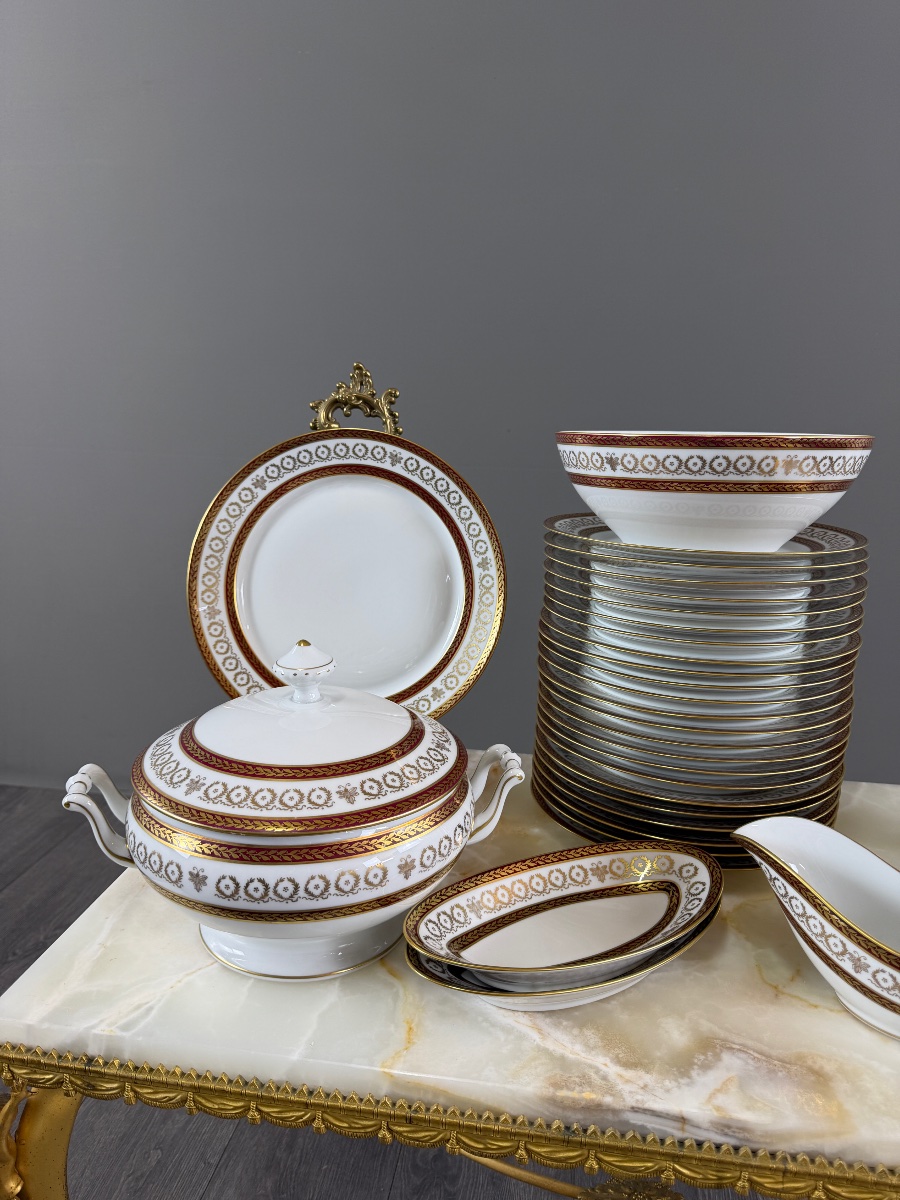 Service de table en porcelaine de Limoges Leclaire, 42 pièces, XXe Siècle-photo-2