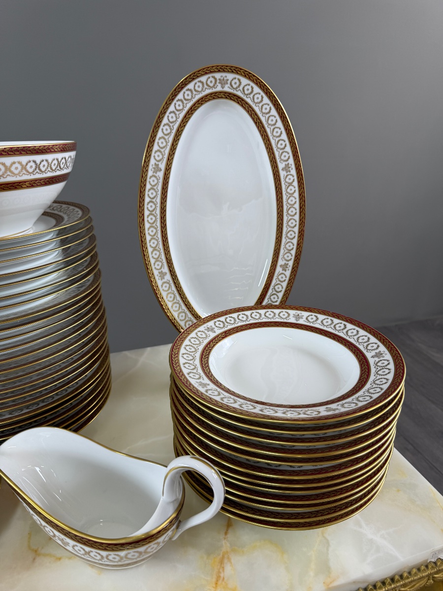Service de table en porcelaine de Limoges Leclaire, 42 pièces, XXe Siècle-photo-3