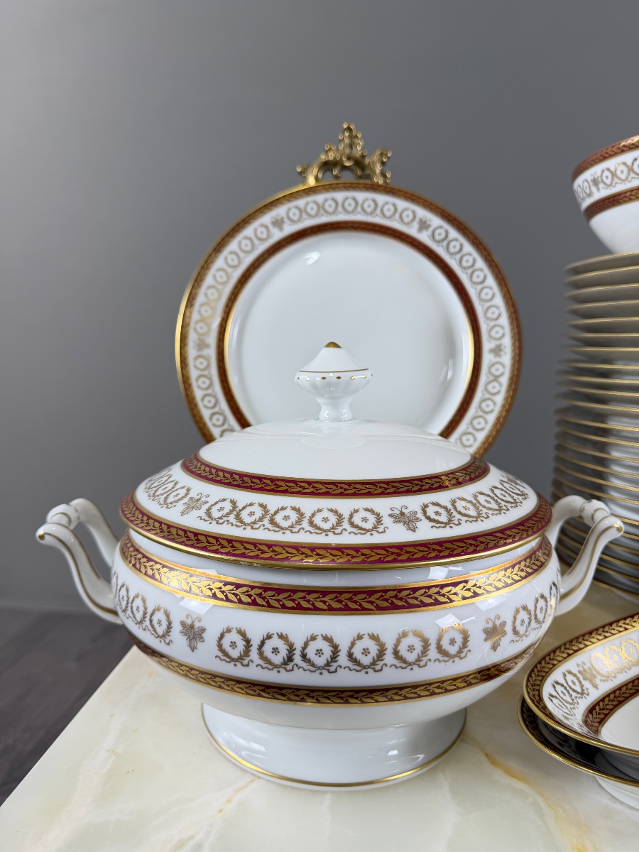 Service de table en porcelaine de Limoges Leclaire, 42 pièces, XXe Siècle-photo-4