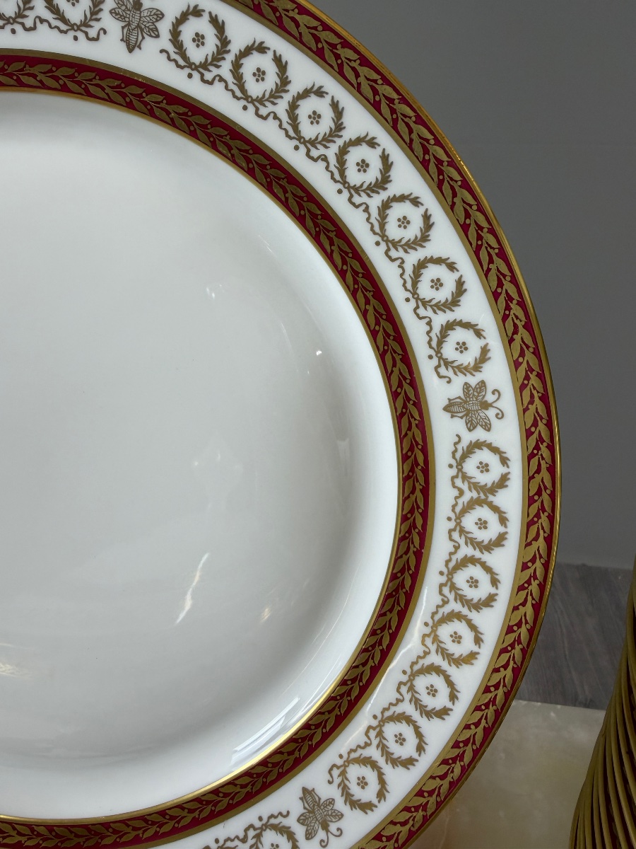 Service de table en porcelaine de Limoges Leclaire, 42 pièces, XXe Siècle-photo-4