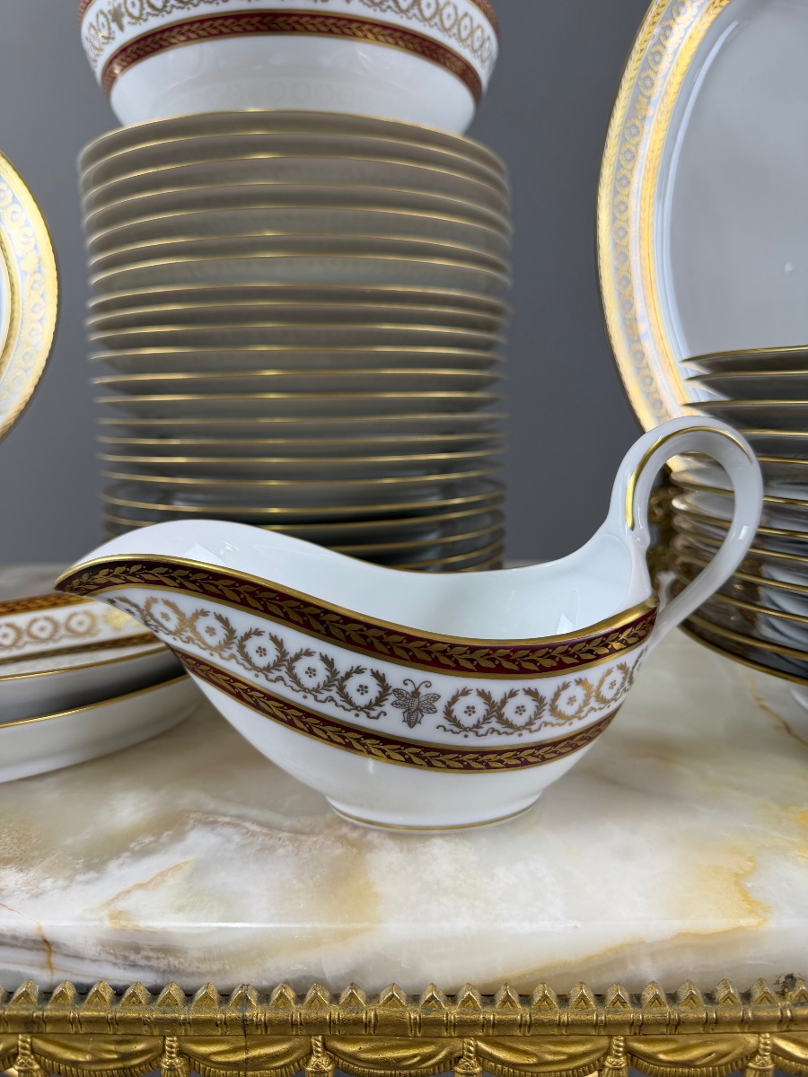 Service de table en porcelaine de Limoges Leclaire, 42 pièces, XXe Siècle-photo-5