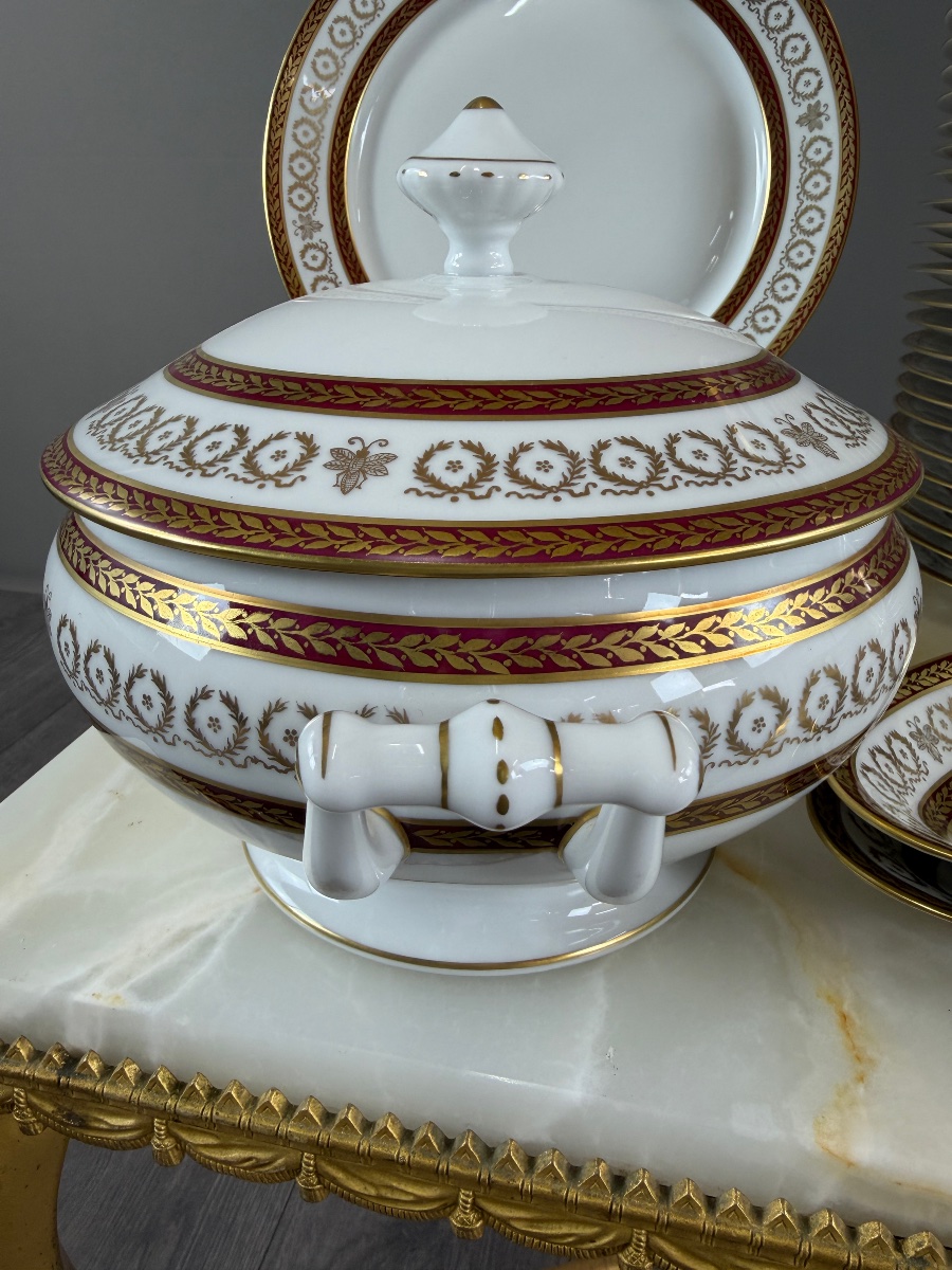 Service de table en porcelaine de Limoges Leclaire, 42 pièces, XXe Siècle-photo-6