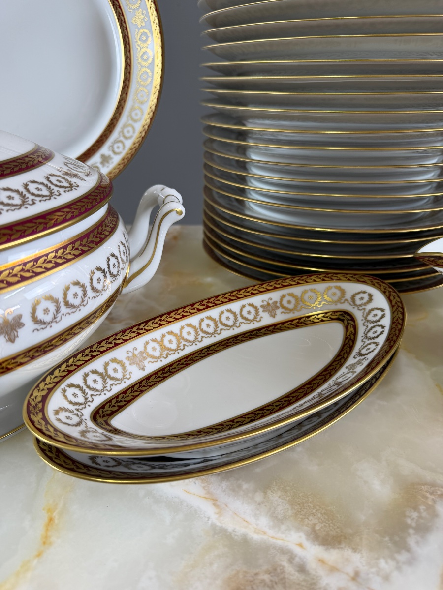 Service de table en porcelaine de Limoges Leclaire, 42 pièces, XXe Siècle-photo-7
