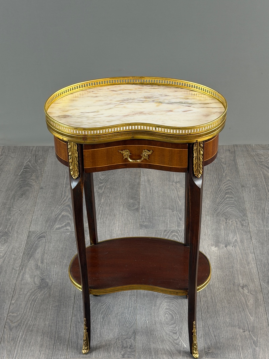 Guéridon de style Louis XVI en acajou et bronze doré, XXe Siècle-photo-2