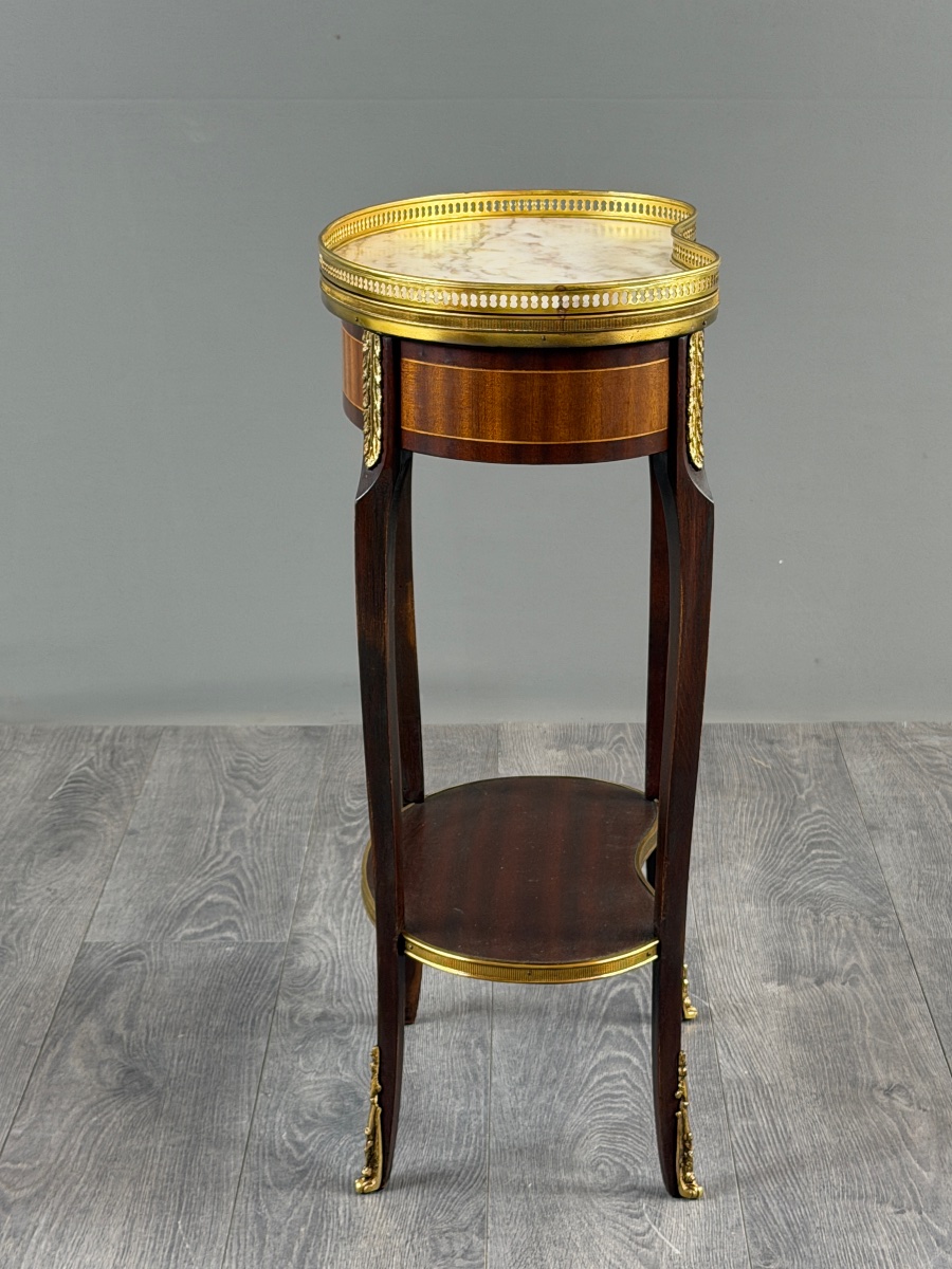 Guéridon de style Louis XVI en acajou et bronze doré, XXe Siècle-photo-3