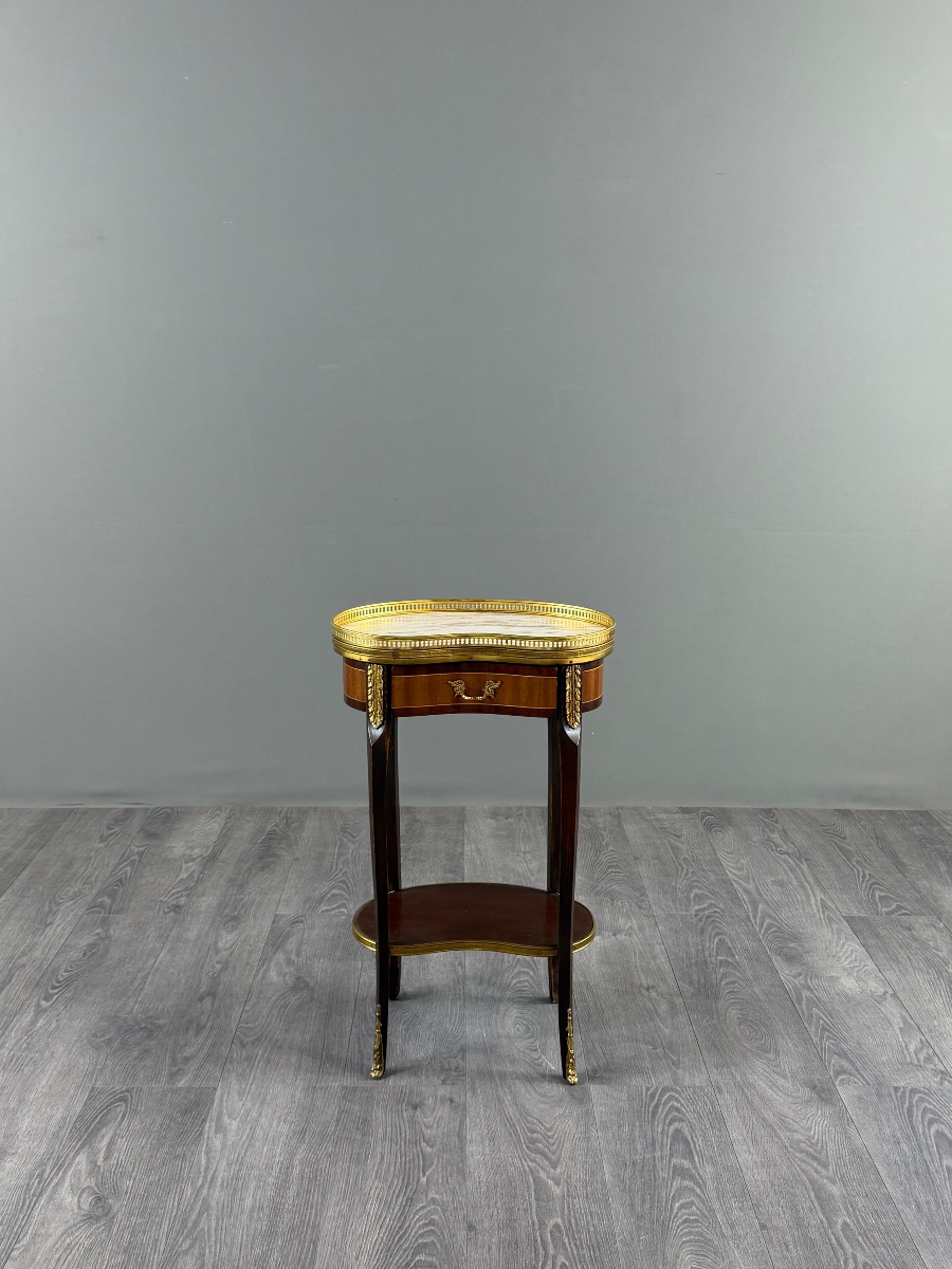 Guéridon de style Louis XVI en acajou et bronze doré, XXe Siècle-photo-2