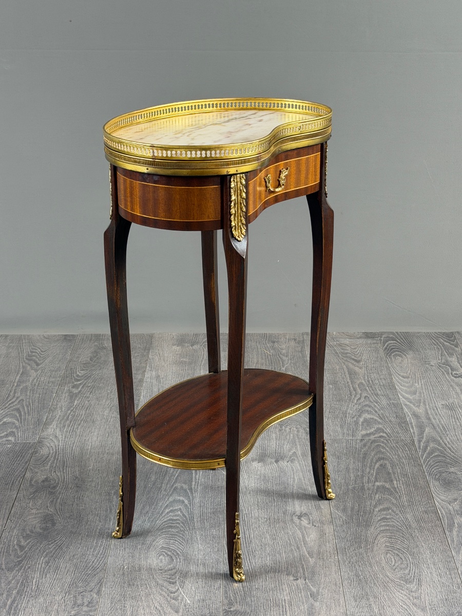 Guéridon de style Louis XVI en acajou et bronze doré, XXe Siècle-photo-7