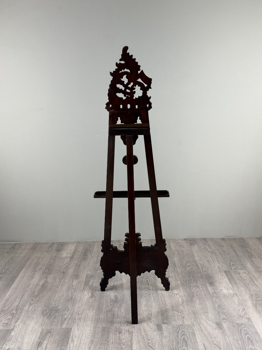 Chevalet de présentation en bois sculpté, XXe siècle-photo-7