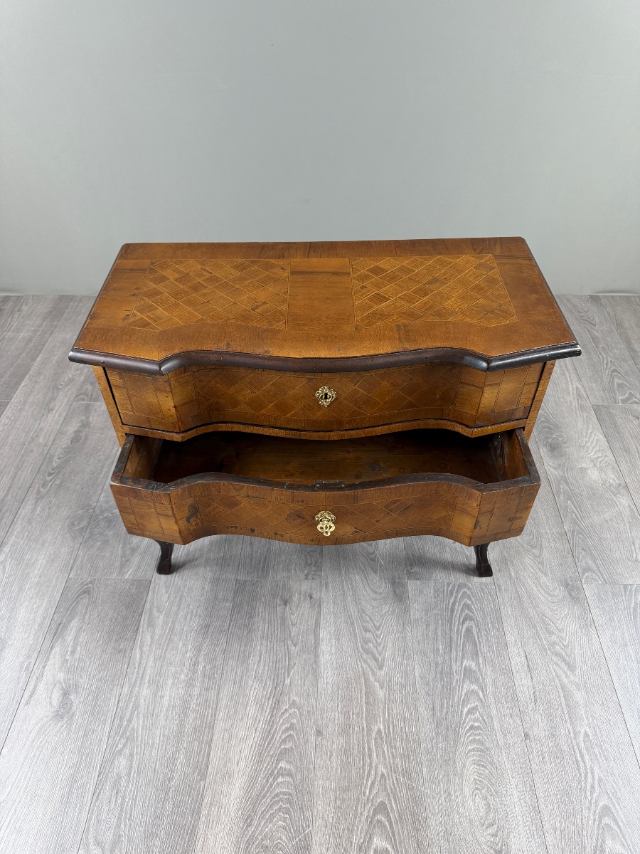 Louis XV-style Chest Of Drawers In Marquetry, 19th Century-photo-3