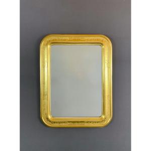 Classic Style Rectangular Golden Wood Mirror