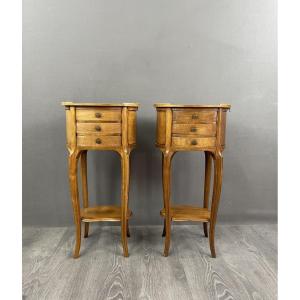 Pair Of Bedside Tables 20th Century 