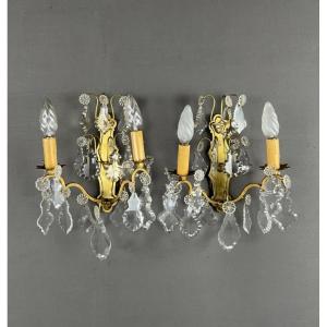 Pair Of Louis XVI Style Wall Sconces 20th Century 