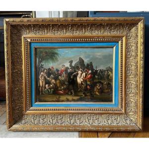  The Slave Market, Signed J. Muller, Oil Painting, 19th Century