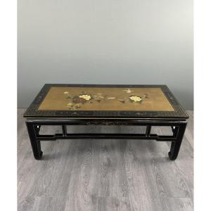 Asian Coffee Table In Lacquered Wood, 20th Century