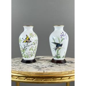 Pair Of Franklin Porcelain Vases,