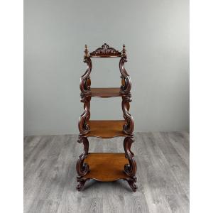Étagère en chêne sculpté, XIXe siècle