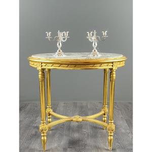 Pair Of Silver-plated Candelabras, 20th Century
