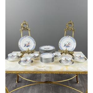 Service à thé/café 6 personnes en porcelaine de Haviland Limoges,  XXe Siècle