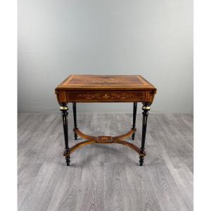 Table à écrire Napoléon III en marqueterie, XIXe siècle