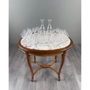 Important service de verres en cristal Baccarat, 43 pièces, XXe Siècle