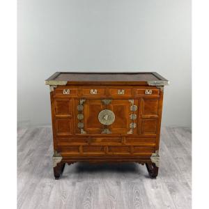 Meuble cabinet asiatique en bois massif, XIXe siècle