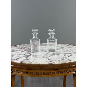 Paire de carafes en cristal de Baccarat, XXe Siècle