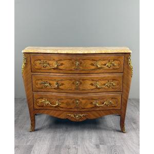 Commode de style Louis XV estampillée MARQUANT P, XIXe Siècle
